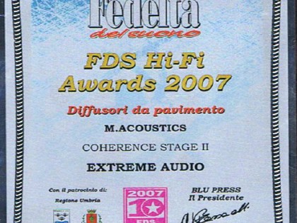 Coherence Stage II, FDS Awards 2007
